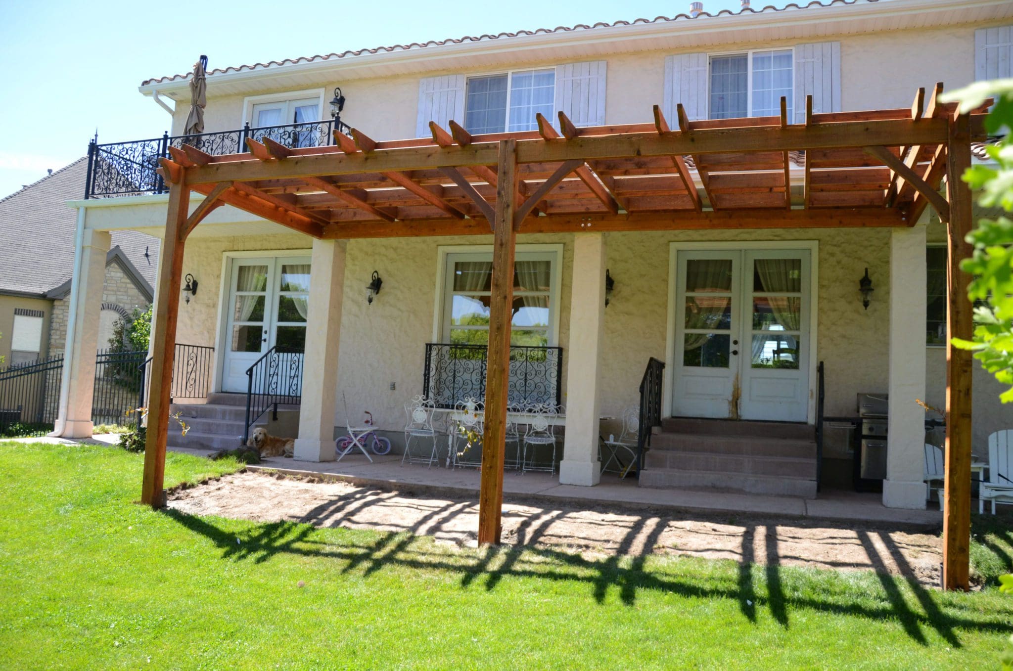 Coffered Pergola with Dovetail 2 - Notched