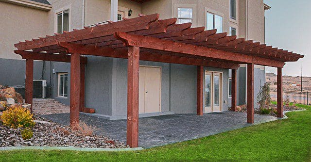 Rustic Pergola Notched   Rustic Pergola Saratoga 2 