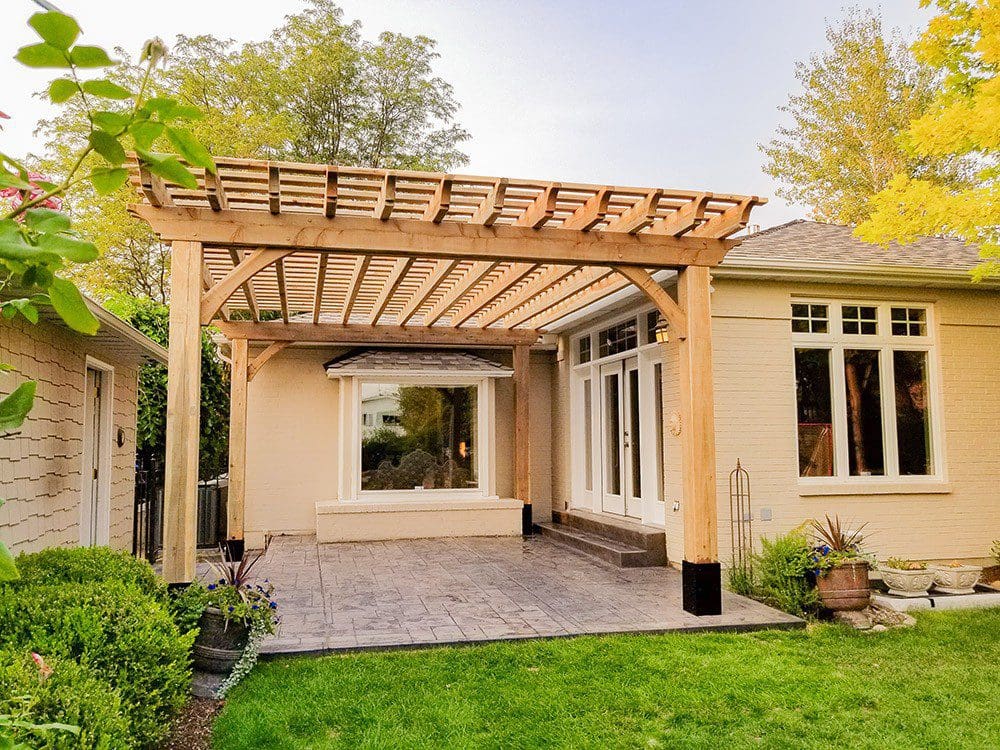 4 Post Rustic Pergola - Notched